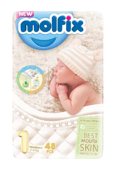 Molfix Diapers Pack New Born (48 Pcs)