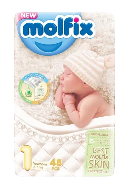 Molfix Diapers Pack New Born (48 Pcs)