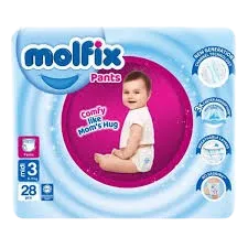 Molfix Baby Pants Twin size3 28Pcs