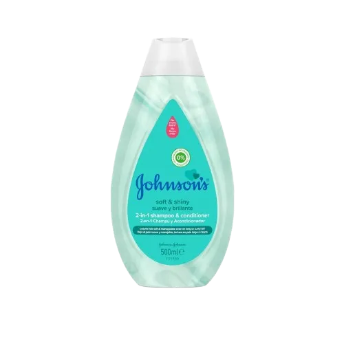 Johnson's Baby Soft & Shiny 2-In-1 Shampoo & Conditioner 500ml