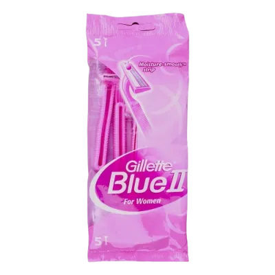 Gillette Blue 2 Moisture Smooth Strip For Women Razor 5pc