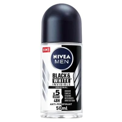 Nivea Men Black & White Invisible Original Deodorant Roll on 50ml