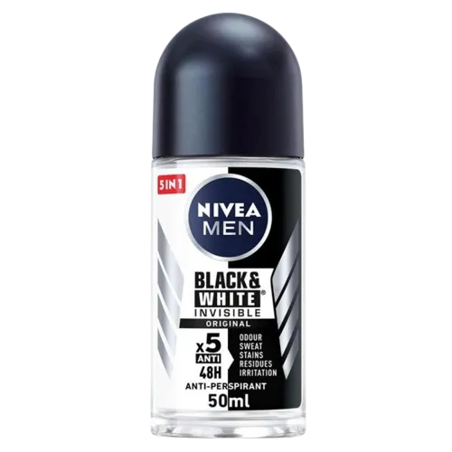 Nivea Men Black & White Invisible Original Deodorant Roll on 50ml