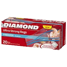 Diamond Ultra Strong Freezer Medium Zipper Bags