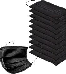 Black Face Mask Pack Of 10