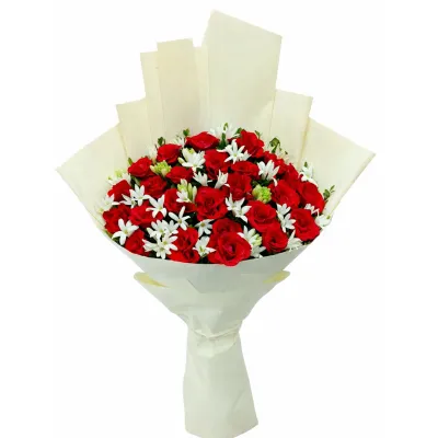 Radiant Rose Bouquet White