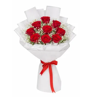 Red Roses & Baby’s Breath