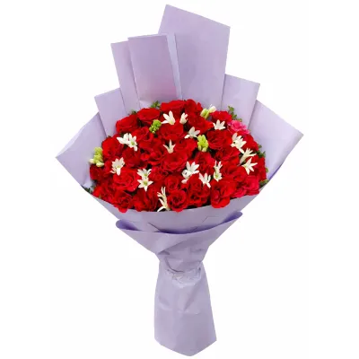 Radiant Rose Bouquet Lavender