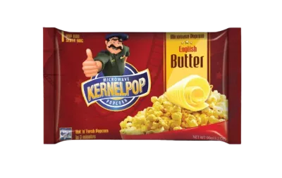 Kernelpop Microwave Popcorns English Butter 90G
