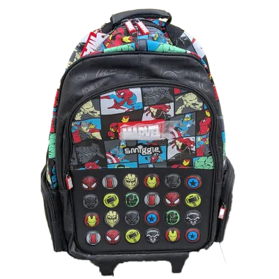 Superhero Marvel School Trolley Bag (Black)