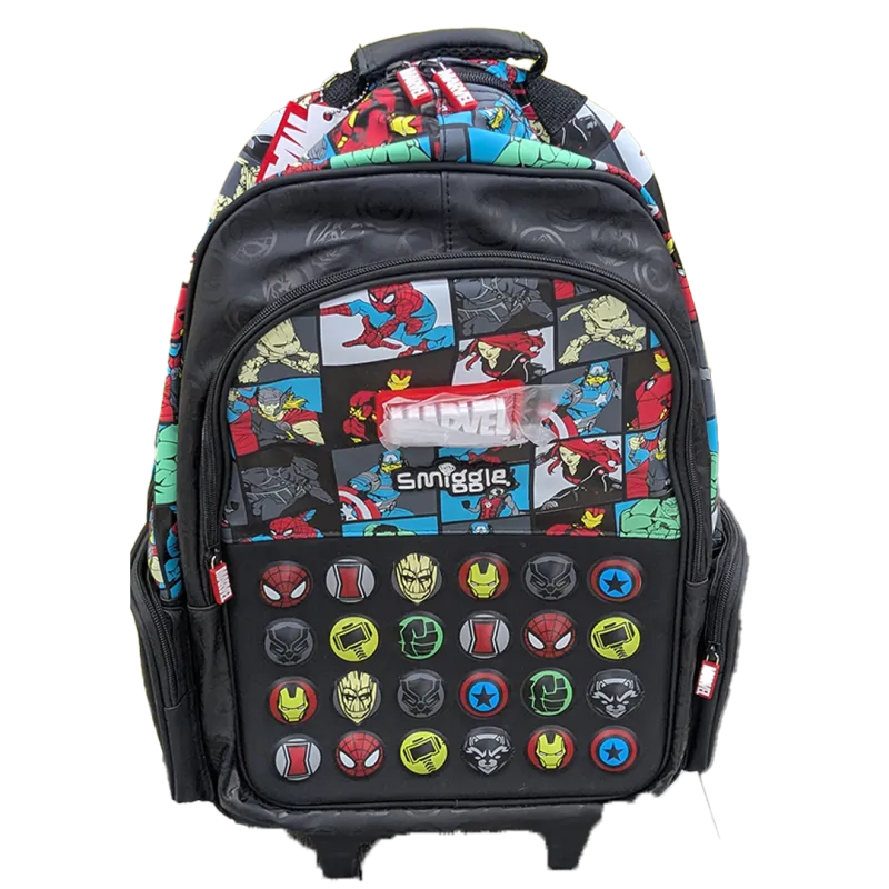 Superhero Marvel School Trolley Bag (Black)