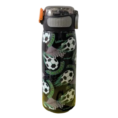 Football Print Kids Water Bottle