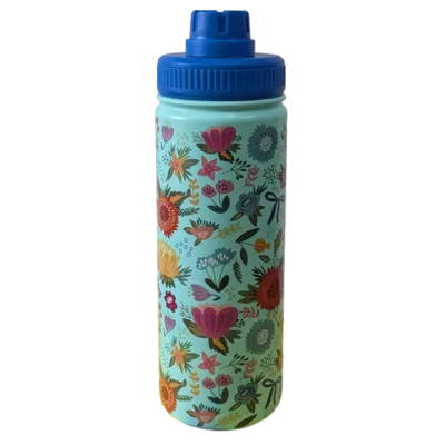 Sipper Water Bottle with Flower Design