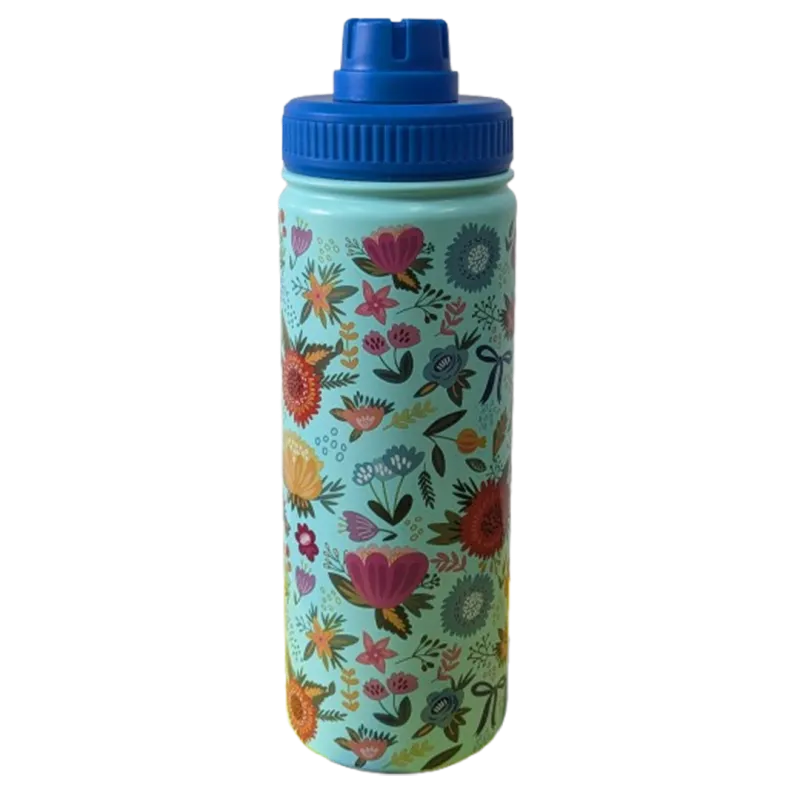 Sipper Water Bottle with Flower Design