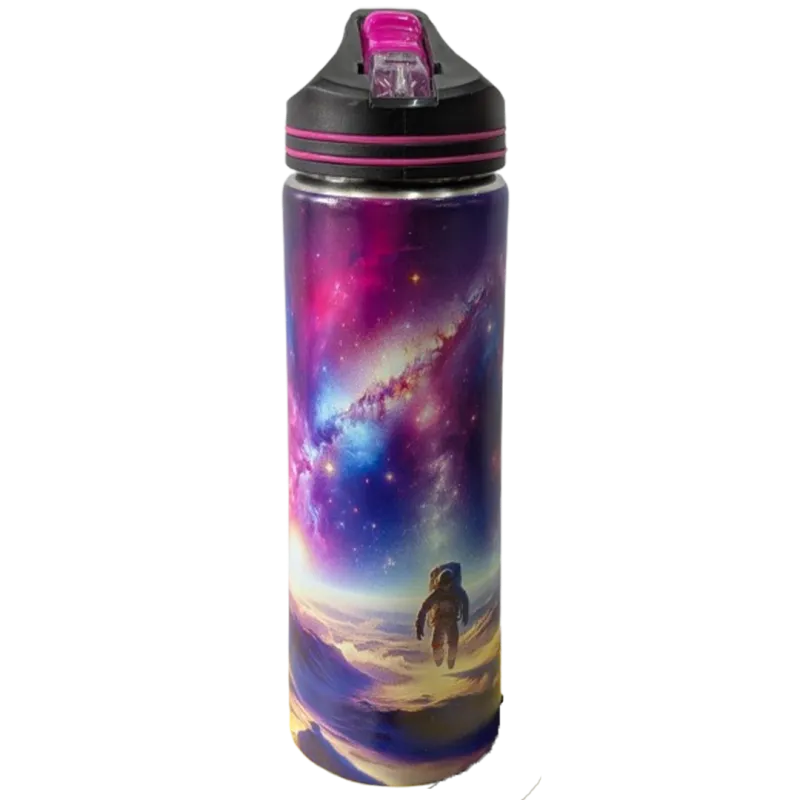 Astronaut Galaxy Print Insulated Water Bottle
