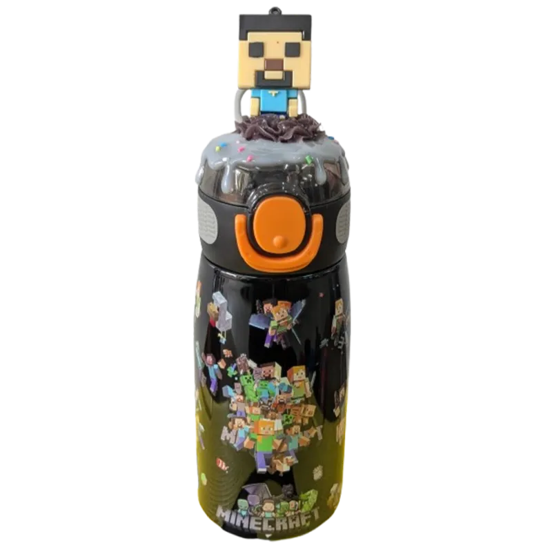 Minecraft Series Black Water Bottle