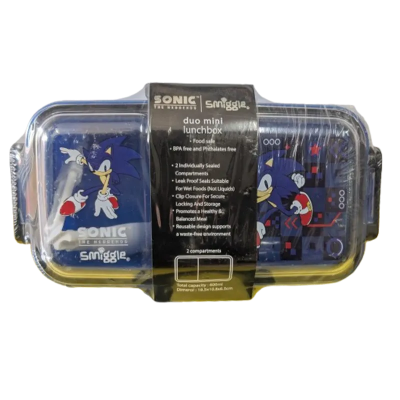 Smiggle Sonic the Hedgehog Duo Mini Lunch Box
