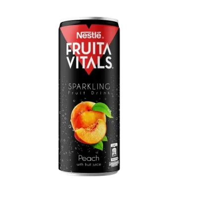 Nestle Fruita Vitals Sparkling Drink Peach 250ml Tin