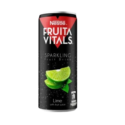 Nestle Fruita Vitals Sparkling Drink Lime Tin 250Ml