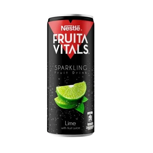 Nestle Fruita Vitals Sparkling Drink Lime Tin 250Ml