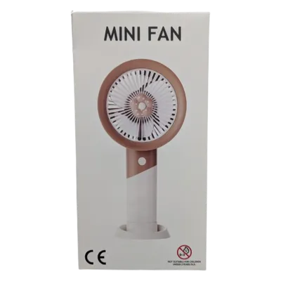 Two Tone Flower Center Handheld Fan