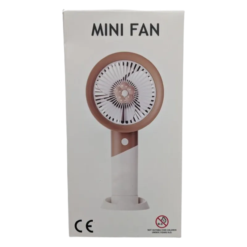 Two Tone Flower Center Handheld Fan