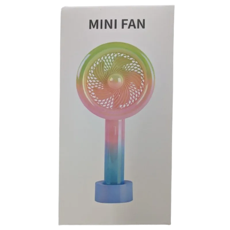 Rainbow Gradient Mini Handheld Fan
