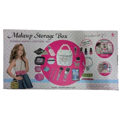 Kids Makeup Storage Box & Jewelry Set
