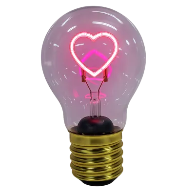Heart Filament LED Edison Bulb