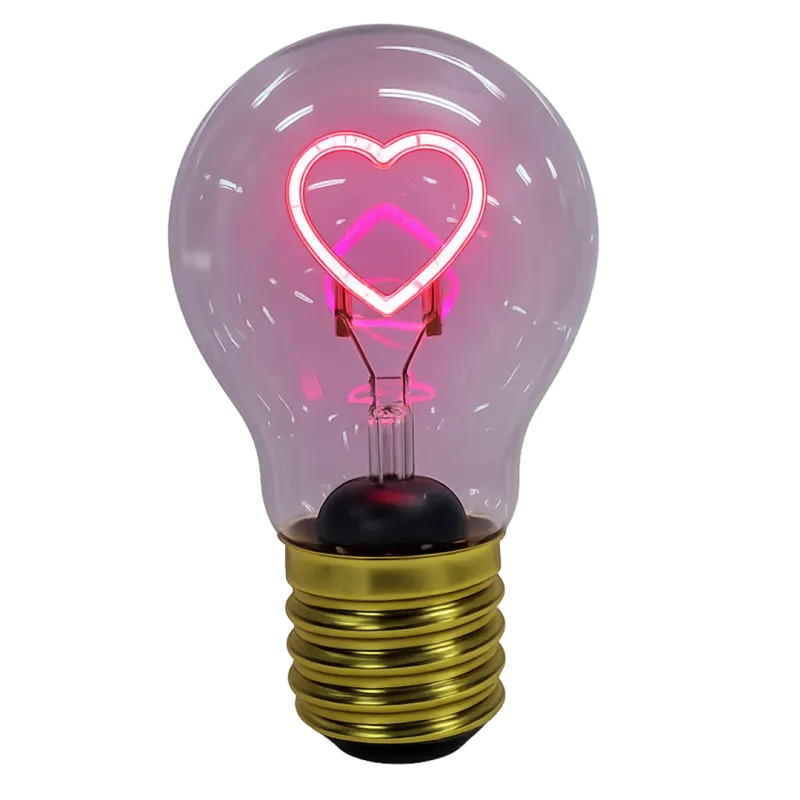 Heart Filament LED Edison Bulb