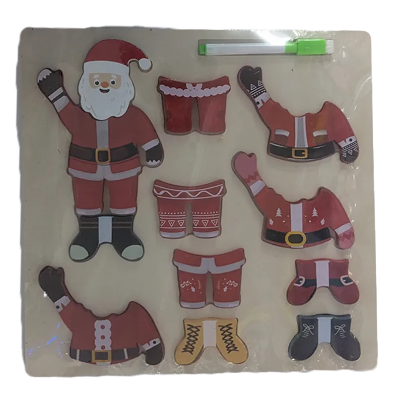 Wooden Santa Claus Dress Up Puzzle