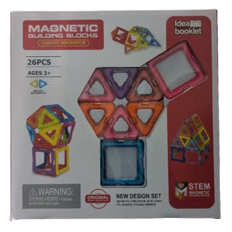 26 Piece Magnetic Building Blocks Set