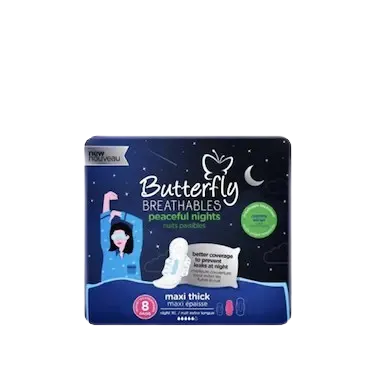 Butterfly Breathables Dreamy Nights Maxi Thick Night XL 8 Pads