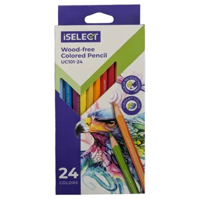 iSelect 24-Color Wood-Free Eco-Friendly Colored Pencils