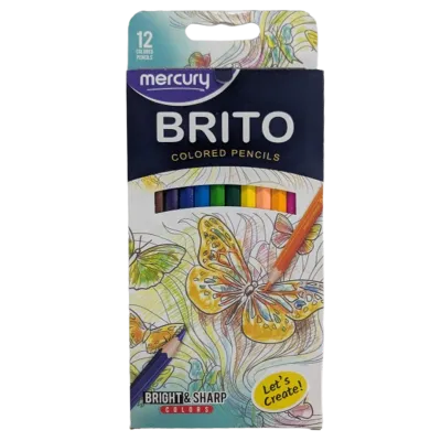 Mercury Brito 12 Piece Bright & Sharp Colored Pencil Set