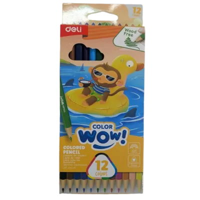 Deli Color WOW! 12 Piece Wood-Free Colored Pencil Set