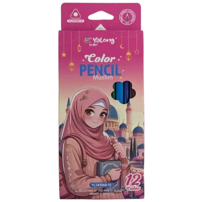 Yalong To Go! 12 Color Muslim Edition Premium Colored Pencils
