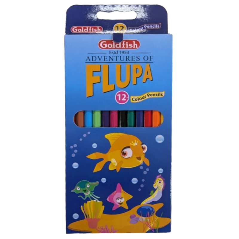 Goldfish Adventures Of Flupa 12-Piece Colour Pencil Set