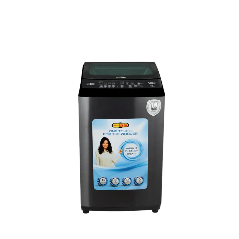 Super Asia Automatic Washing Machine SA-809G Black Metal