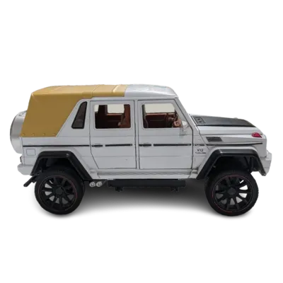 Die-Cast Off-Road SUV Toy Vehicle with Spare Wheel White & Yellow