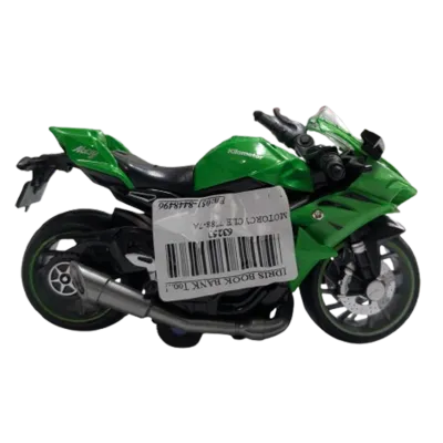 Miniature Die-Cast Sports Motorcycle Toy Model Racing Green
