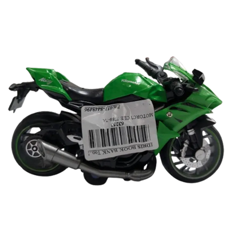 Miniature Die-Cast Sports Motorcycle Toy Model Racing Green