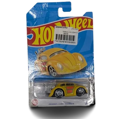 Die-Cast Custom Beetle Hot Rod Toy Car Blister Pack Yellow