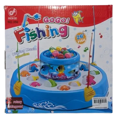 Dong Xin GoGo! Fishing Rotating Musical Board Game Toy  Includes 26 Fish