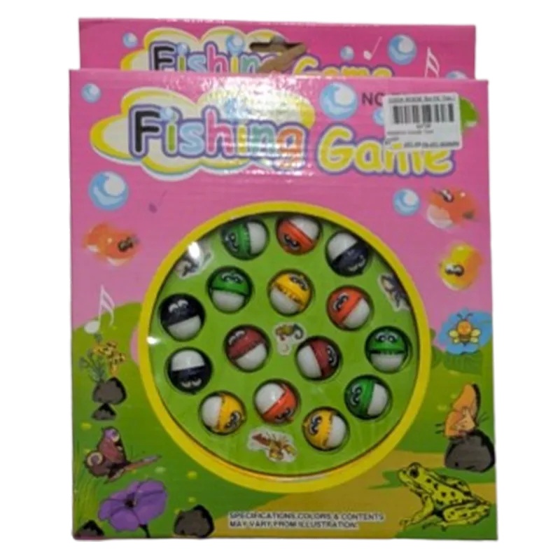 Classic Magnetic Rotating Fishing Board Game Toy for Kids Pink