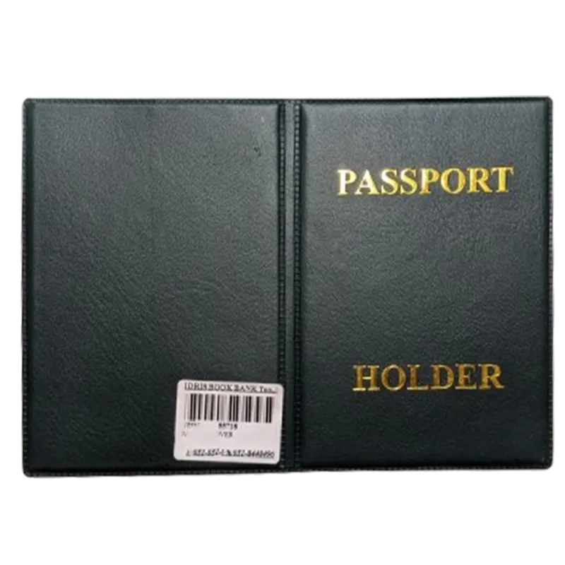 Black Leather Passport Cover