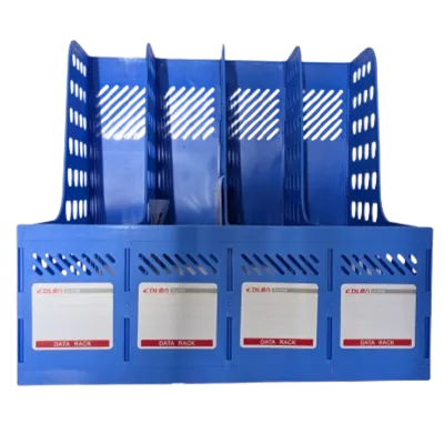 4-Compartment File Rack Organizer