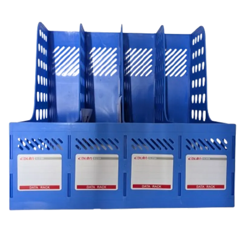 4-Compartment File Rack Organizer