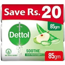 Dettol Soothe Antibacterial Bar Soap 85 gr (Pack of 4)