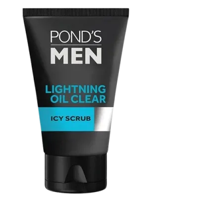 Ponds Men Lightning Oil Clear Icy Scrub 100g